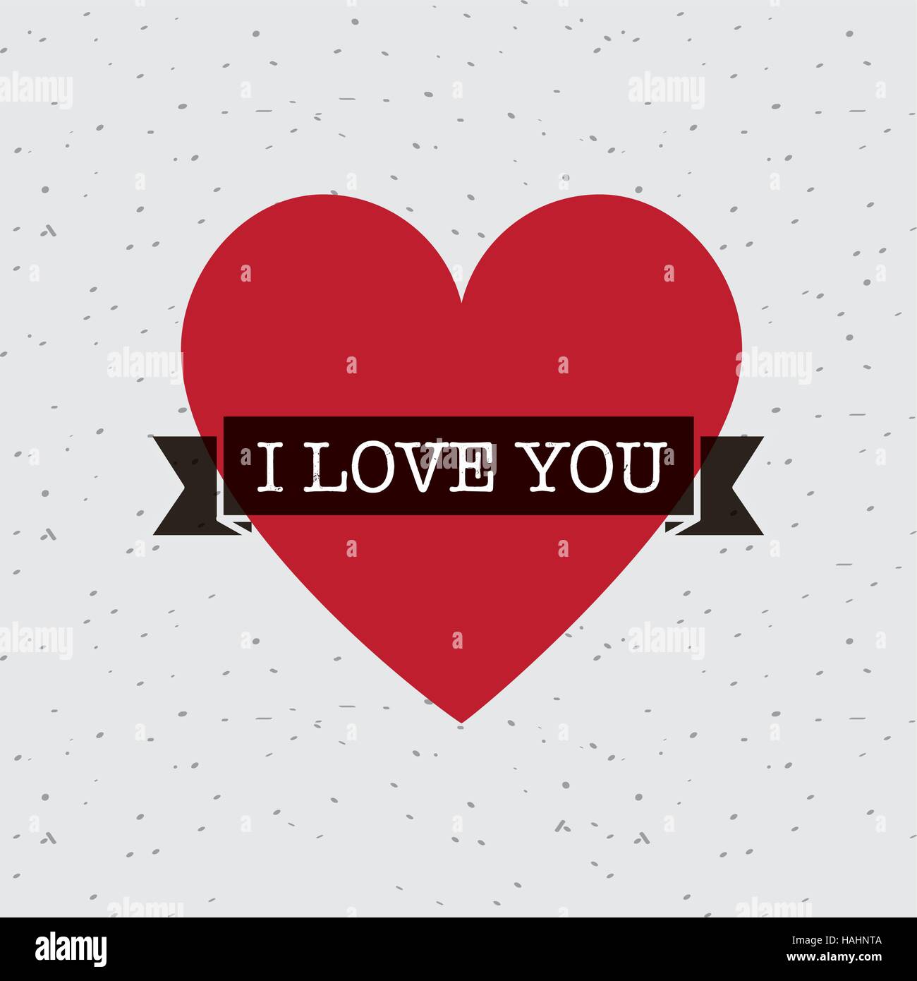 red heart with black ribbon over white background. i love you card ...