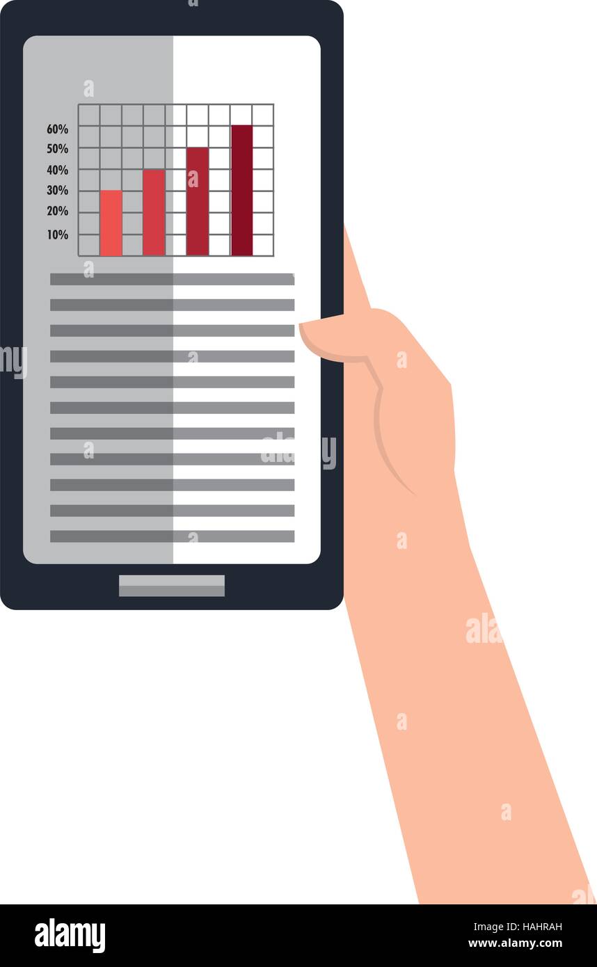 hand human with smartphone device isolated icon vector illustration ...