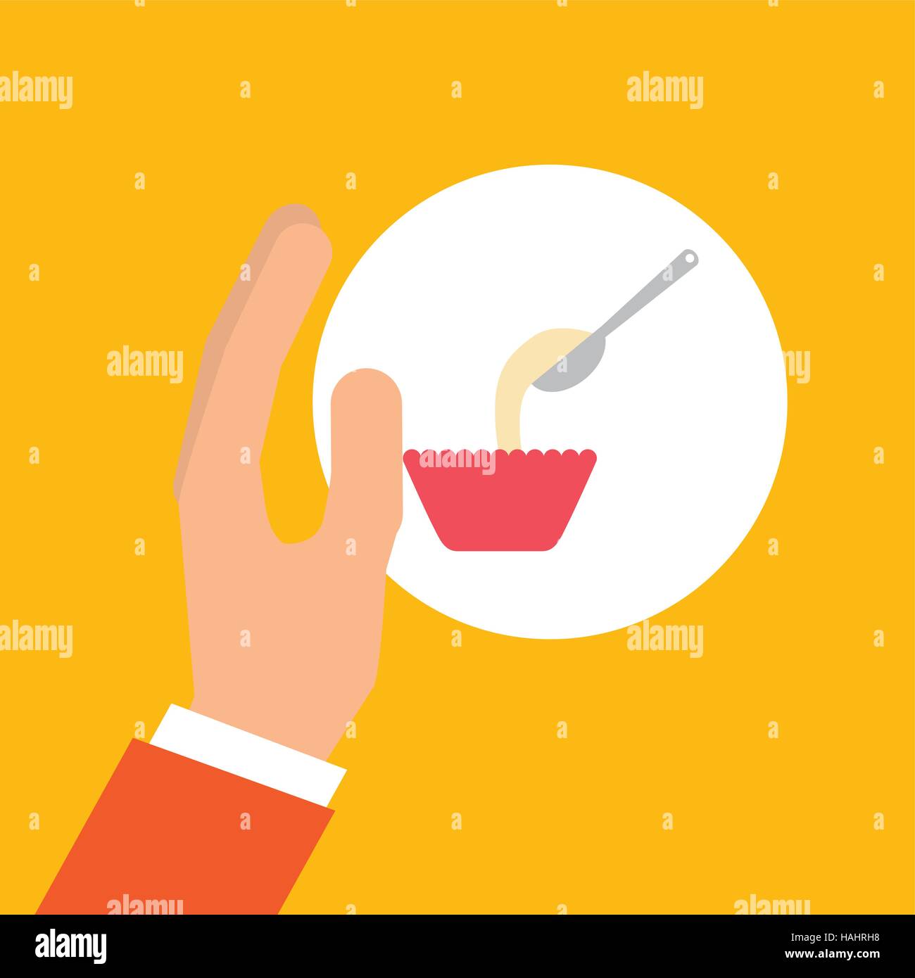 Child hand mixing Stock Vector Images - Alamy