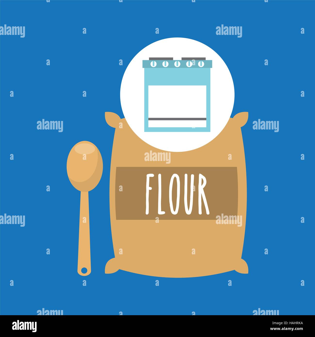 kitchen bakery concept flour sack vector illustration eps 10 Stock ...