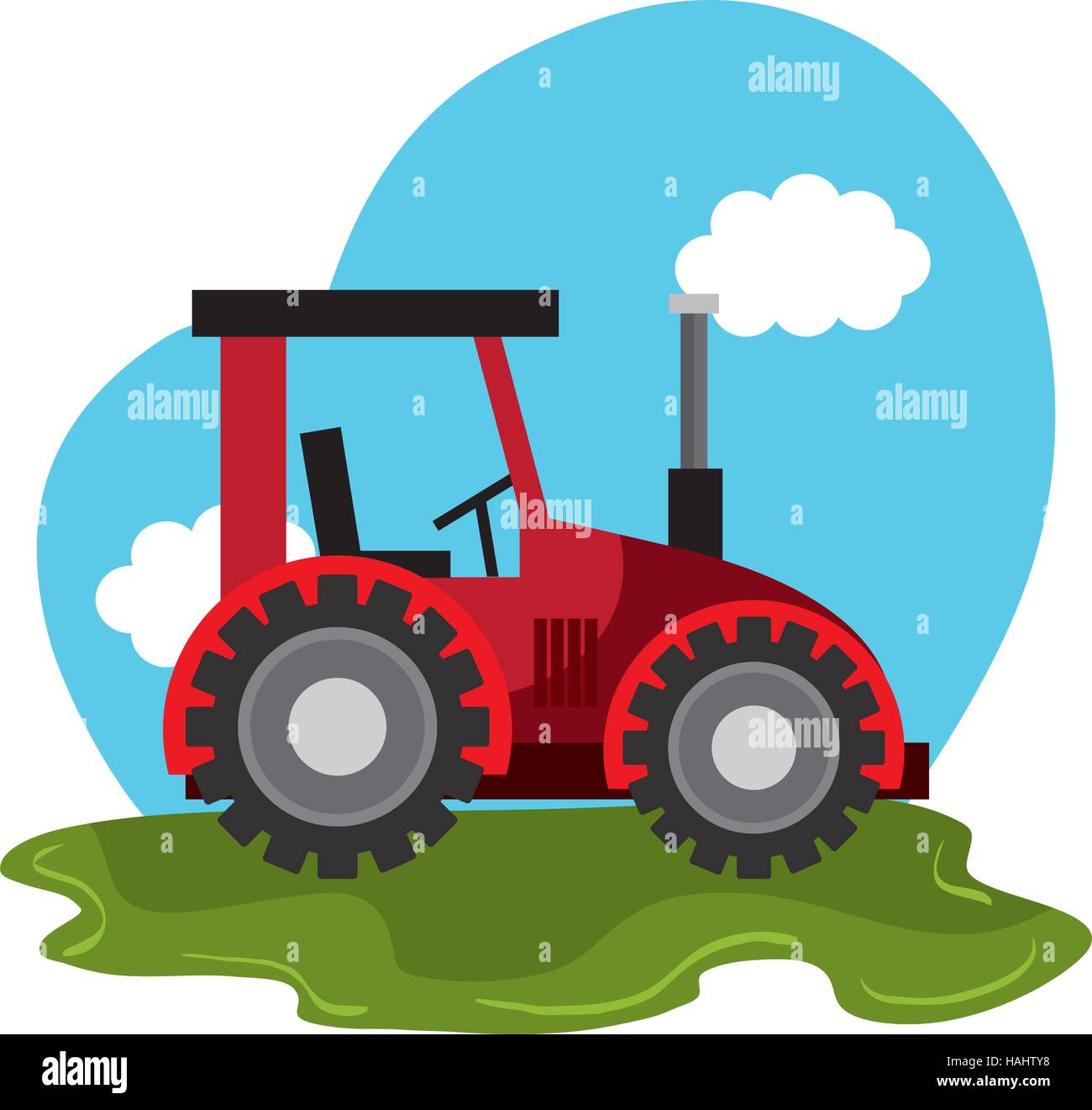 tractor farm isolated icon vector illustration design Stock Vector ...