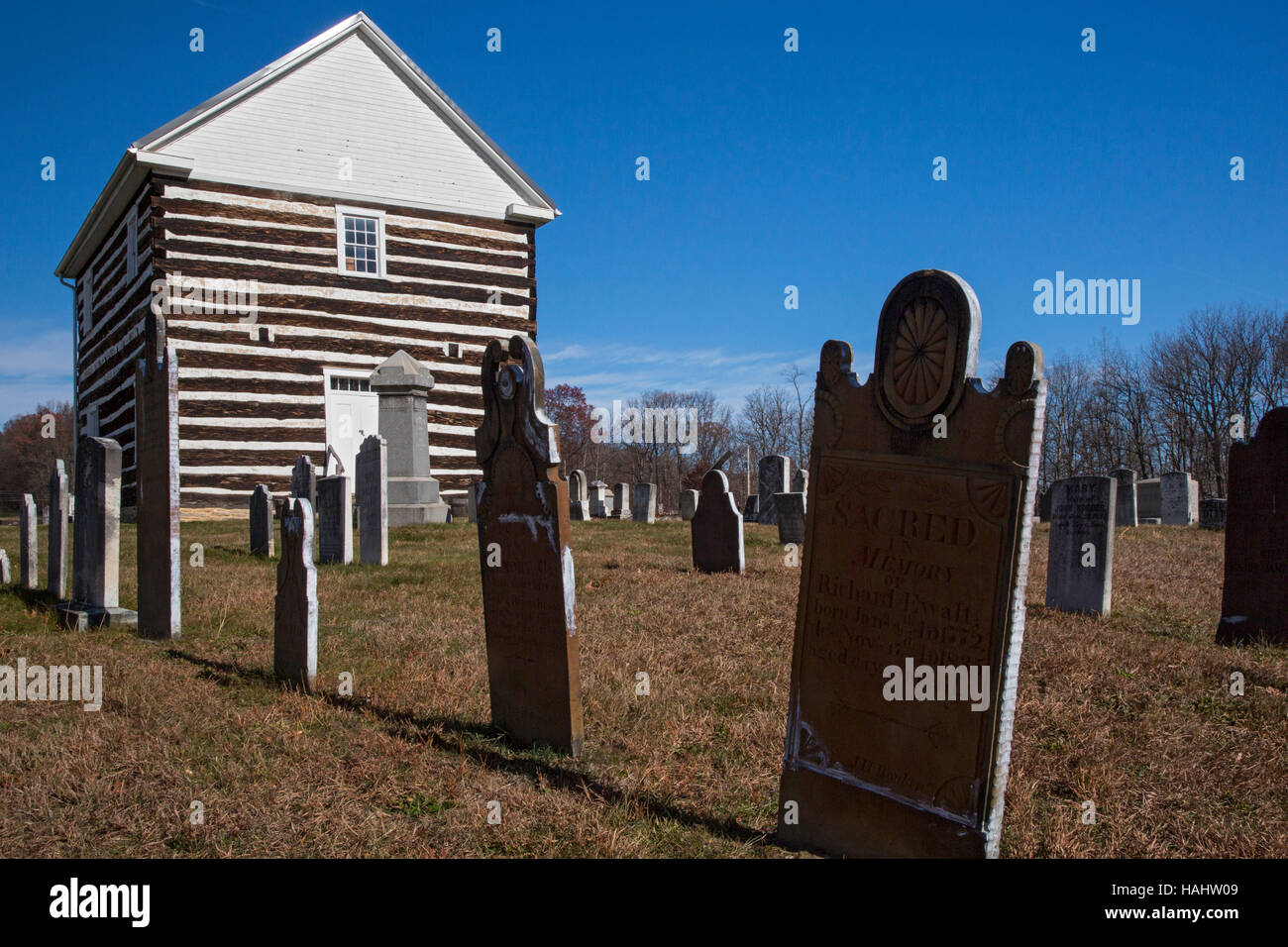 Schellsburg, Pennsylvania The Old Log Church, built in 1806. The