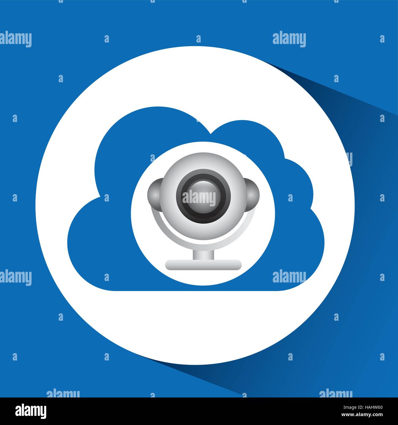 cloud computing web camera media vector illustration eps 10 Stock ...