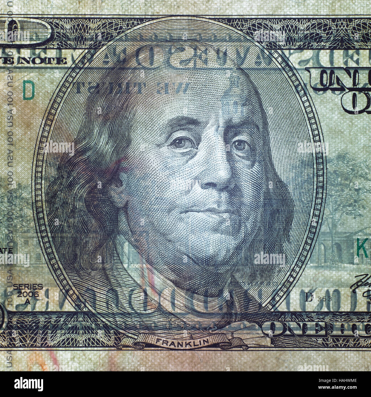 Macro 100 dollar bill back hi-res stock photography and images - Alamy