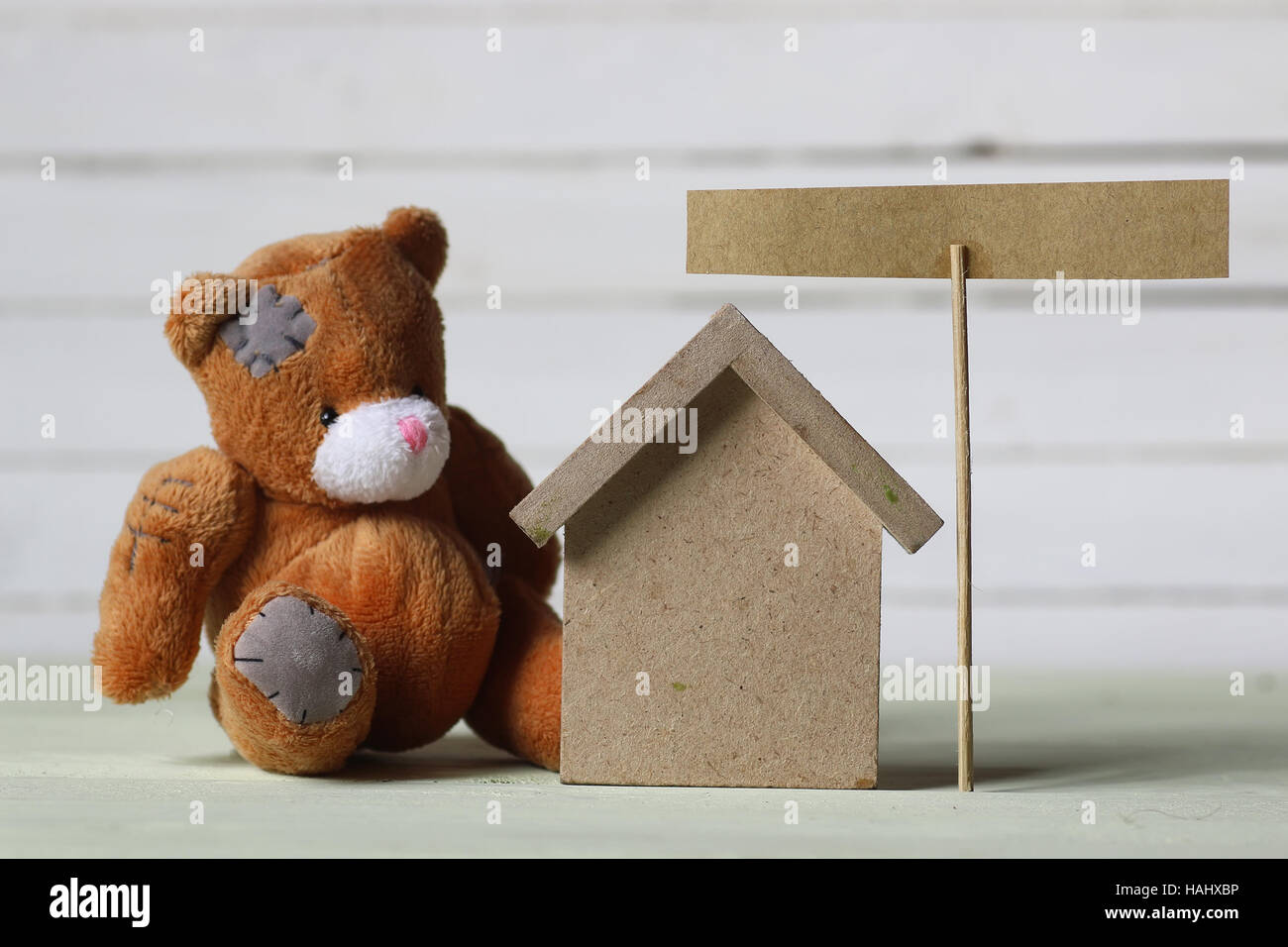 toy house and sign board Stock Photo - Alamy