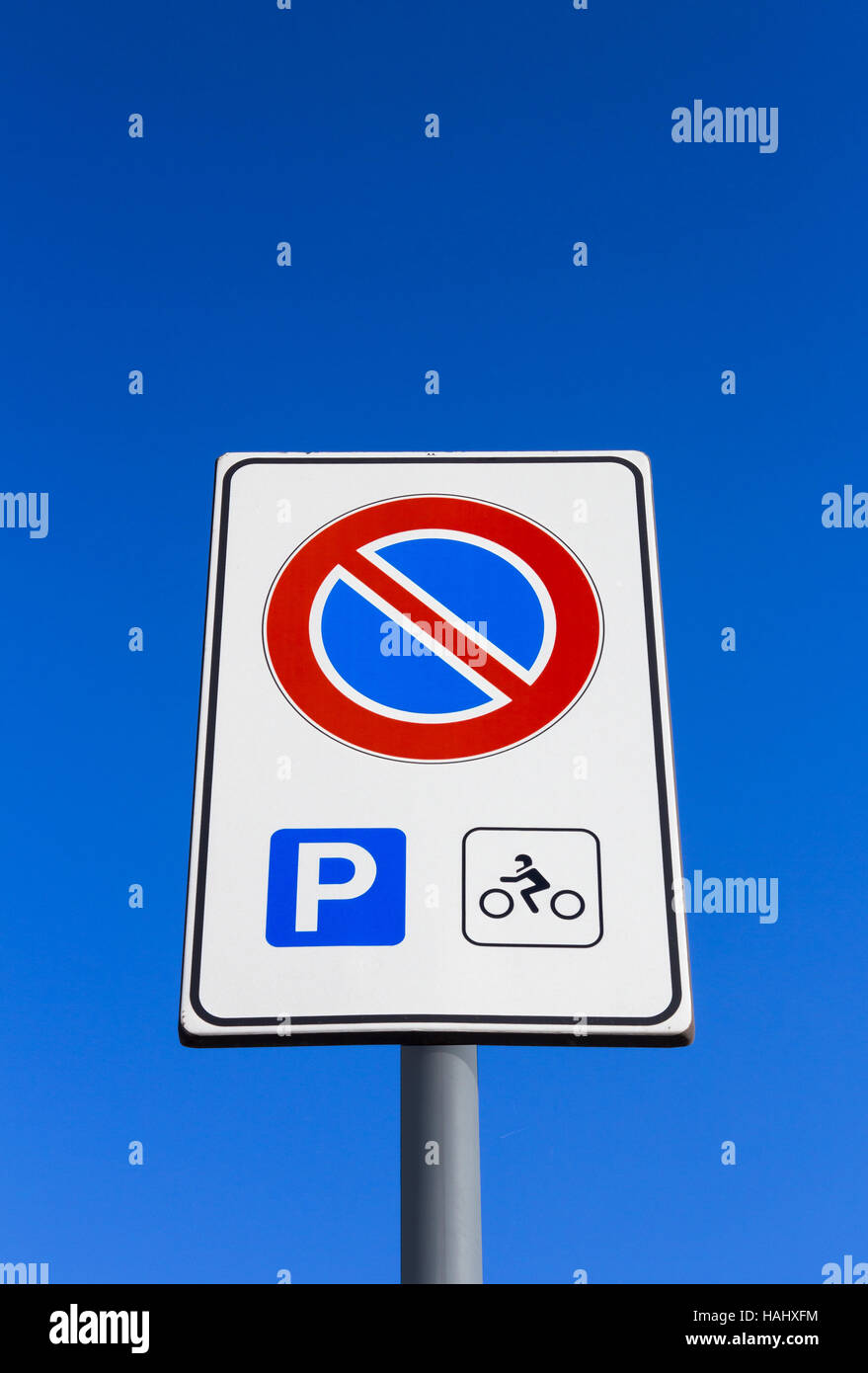 Handicap parking only sign for disabled drivers Stock Photo