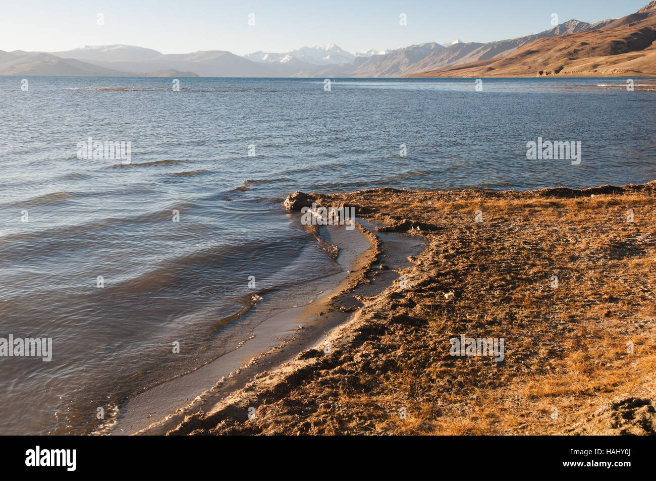 tsomoriri lake, ladakh in India Stock Photo