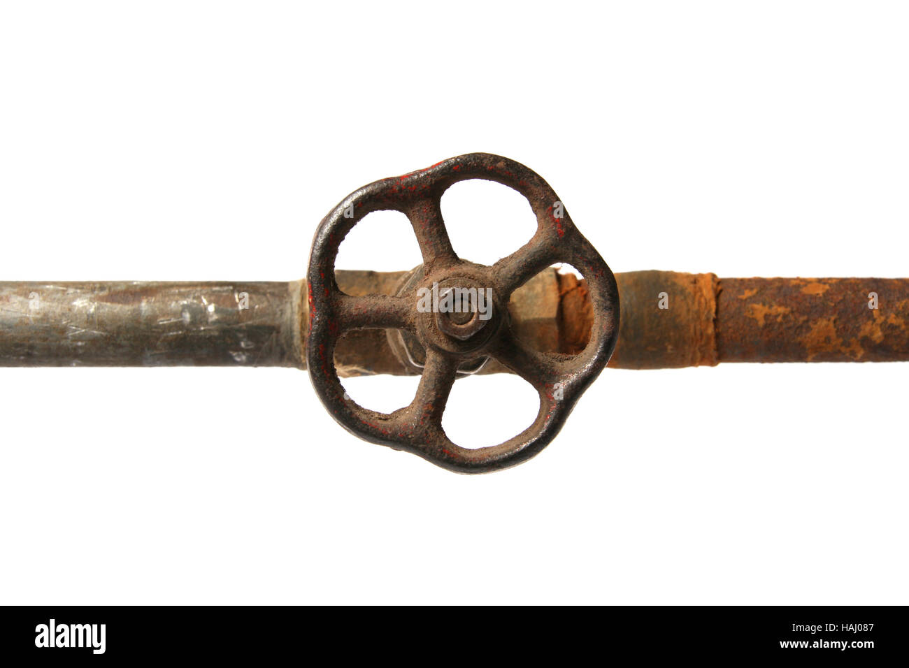 Rusty valve Stock Photo