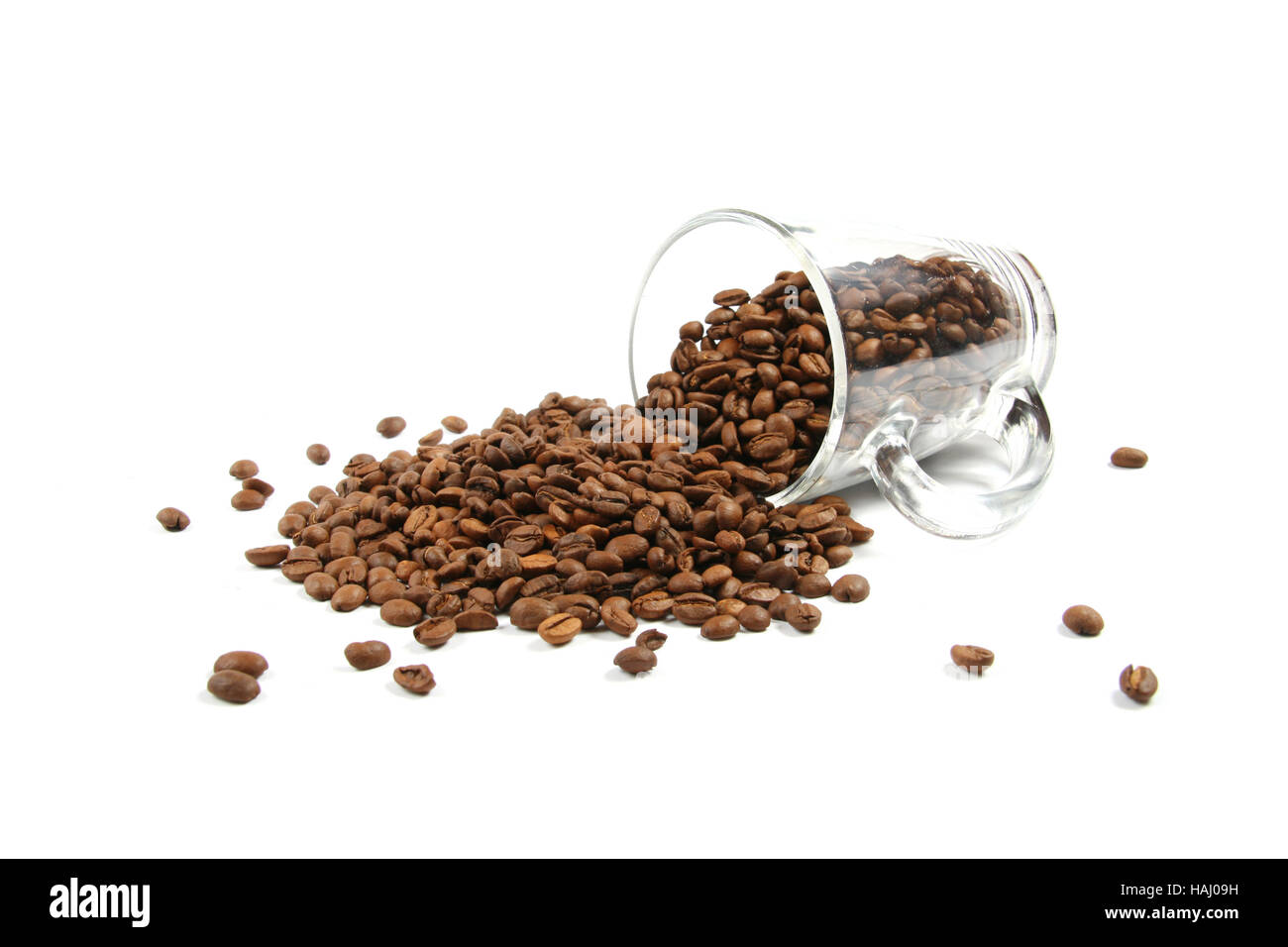 Cup of coffee beans Stock Photo