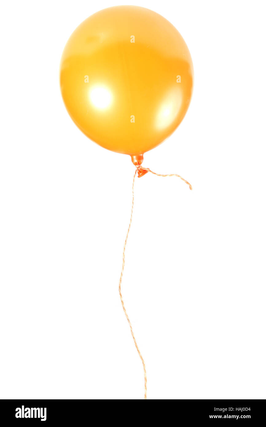 Orange balloon with rope Stock Photo - Alamy