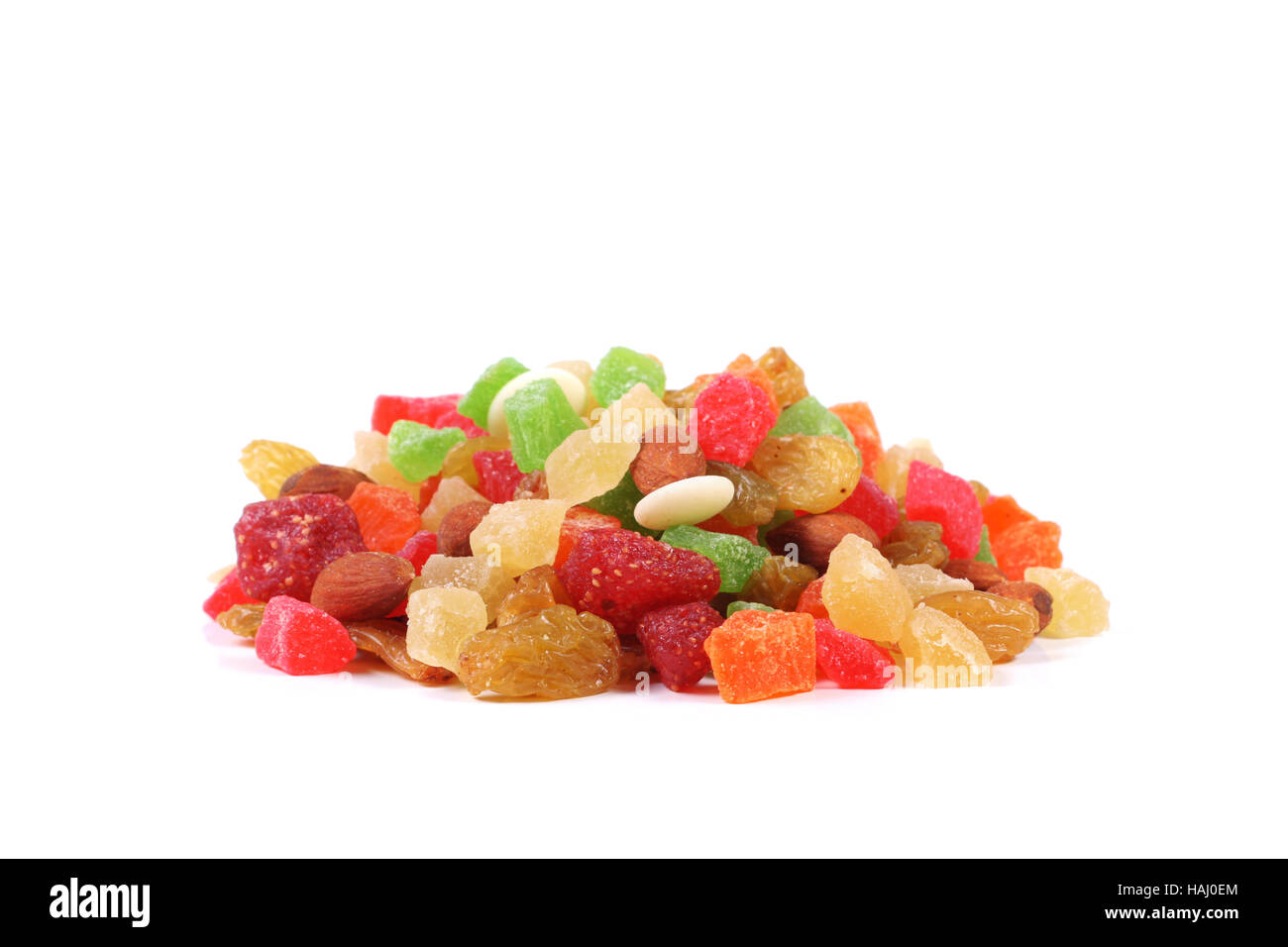 Variety of candied fruits and nuts Stock Photo Alamy
