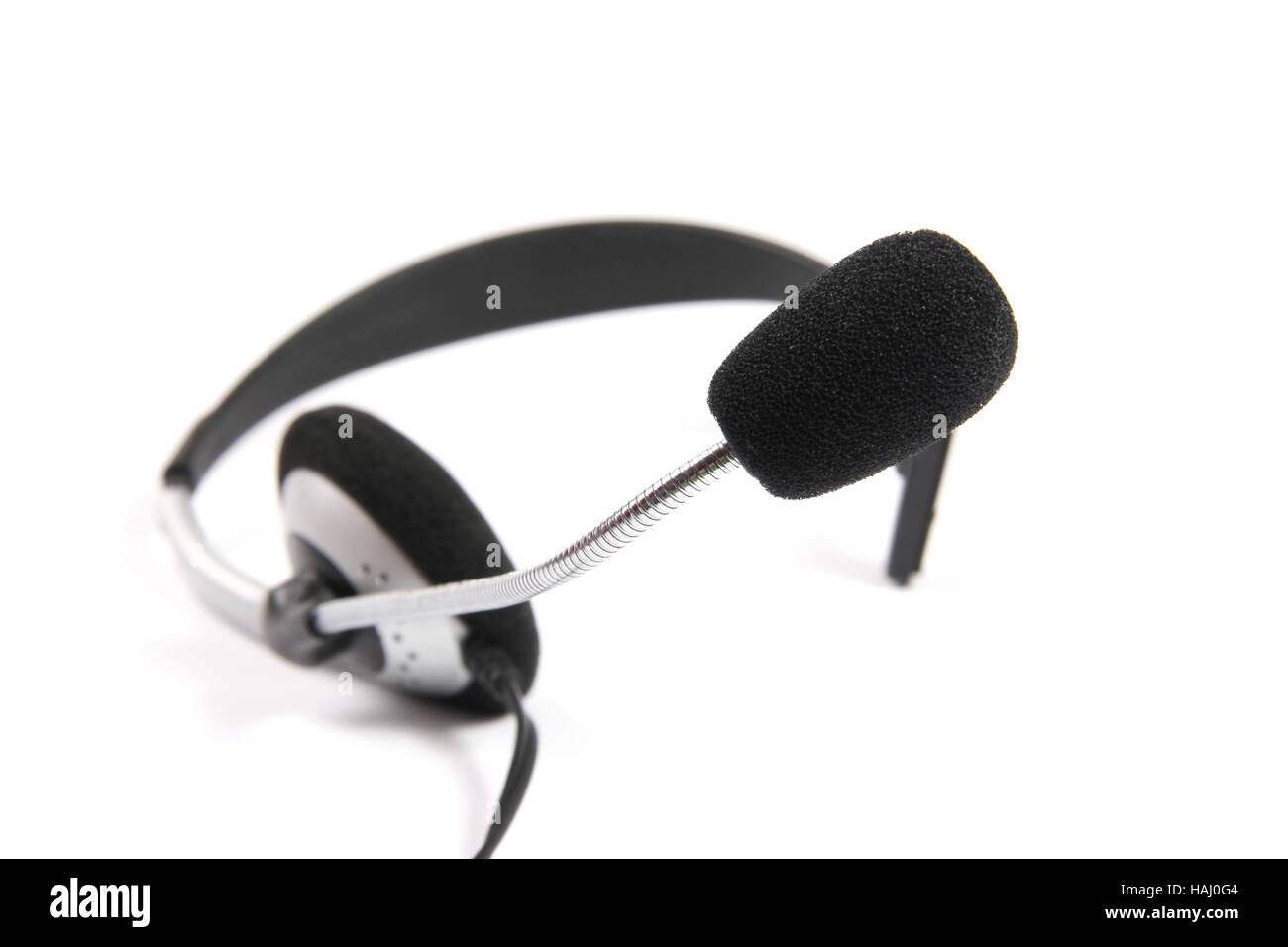 Help desk headset isolated on white background Stock Photo Alamy