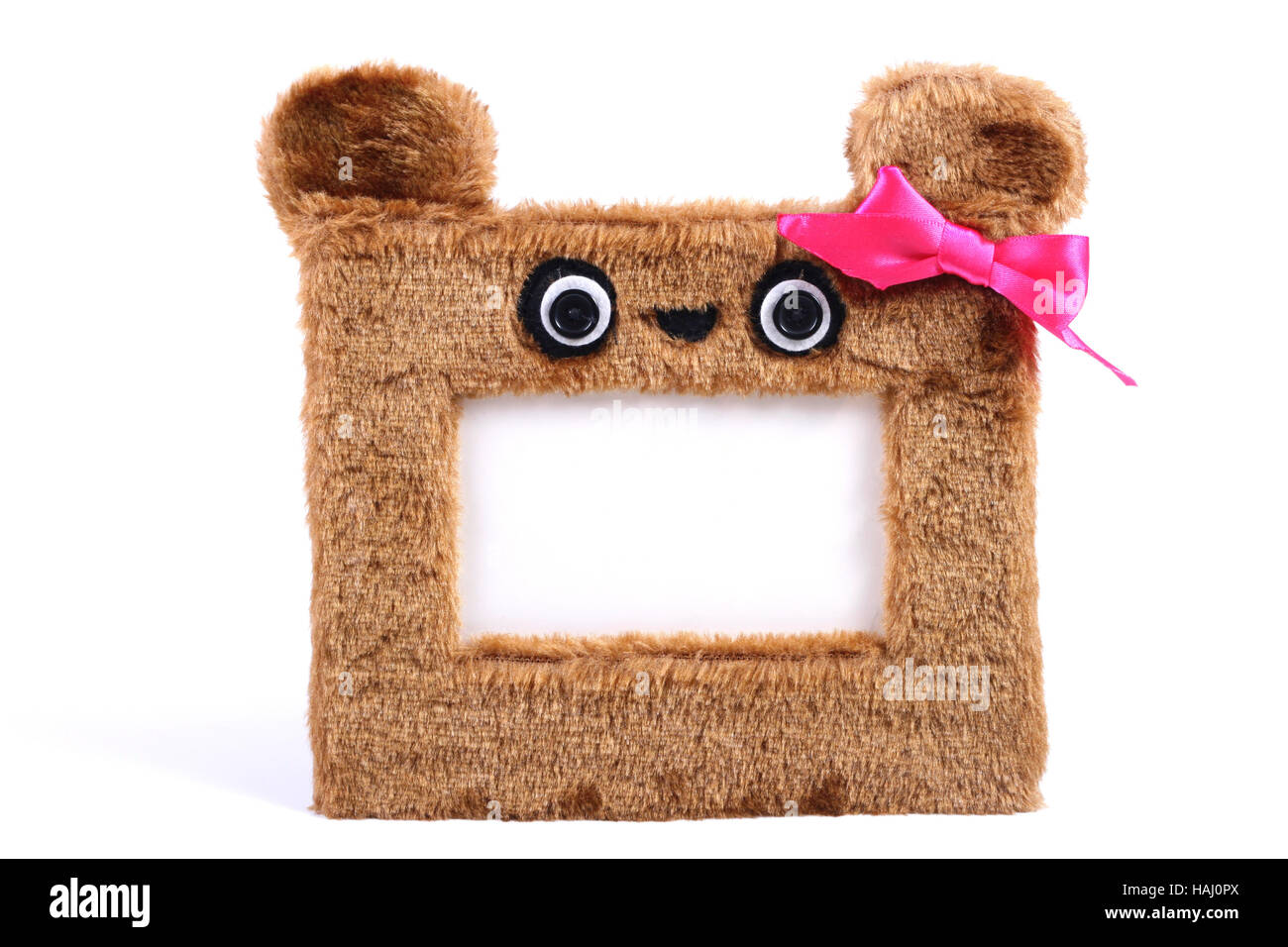 brown fluffy photo frame Stock Photo
