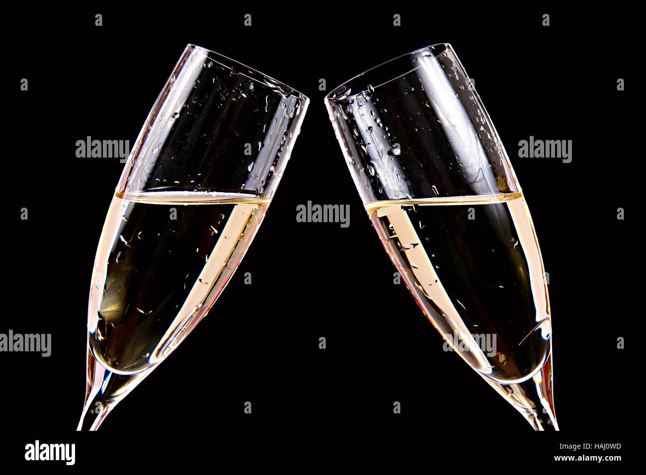 Celebration toast with champagne Stock Photo