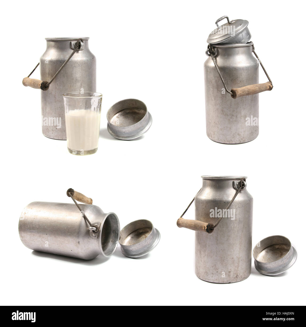 Milk cans Stock Photo