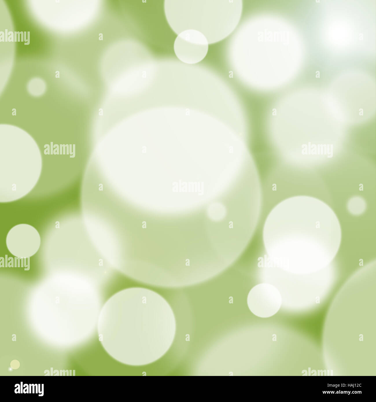 green bokeh abstract bubble background Stock Photo