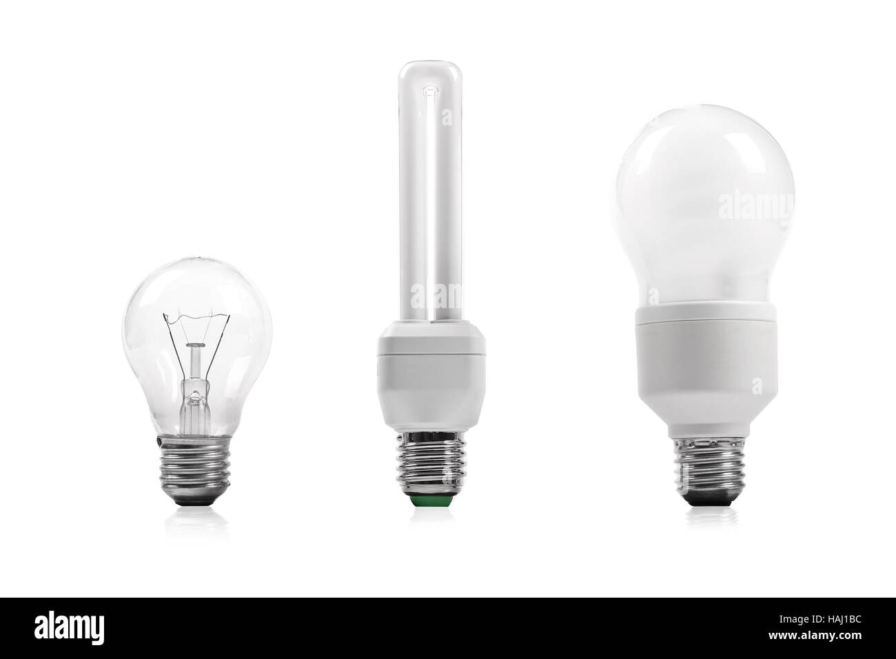 energy saving and filament bulb Stock Photo