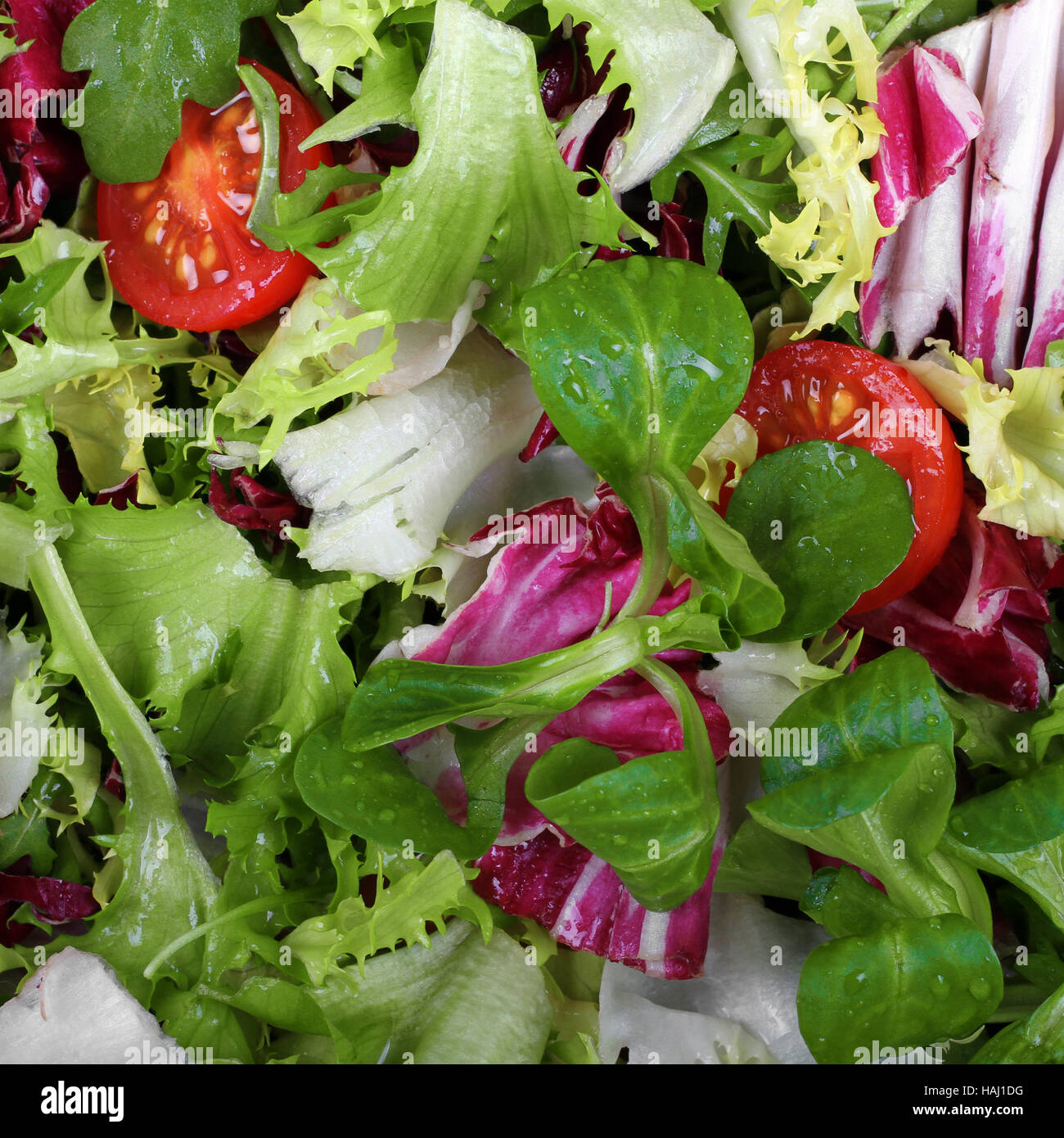 healthy fresh vegetarian salad background Stock Photo