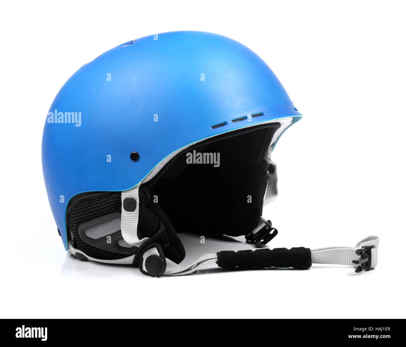 blue helmet isolated on white Stock Photo