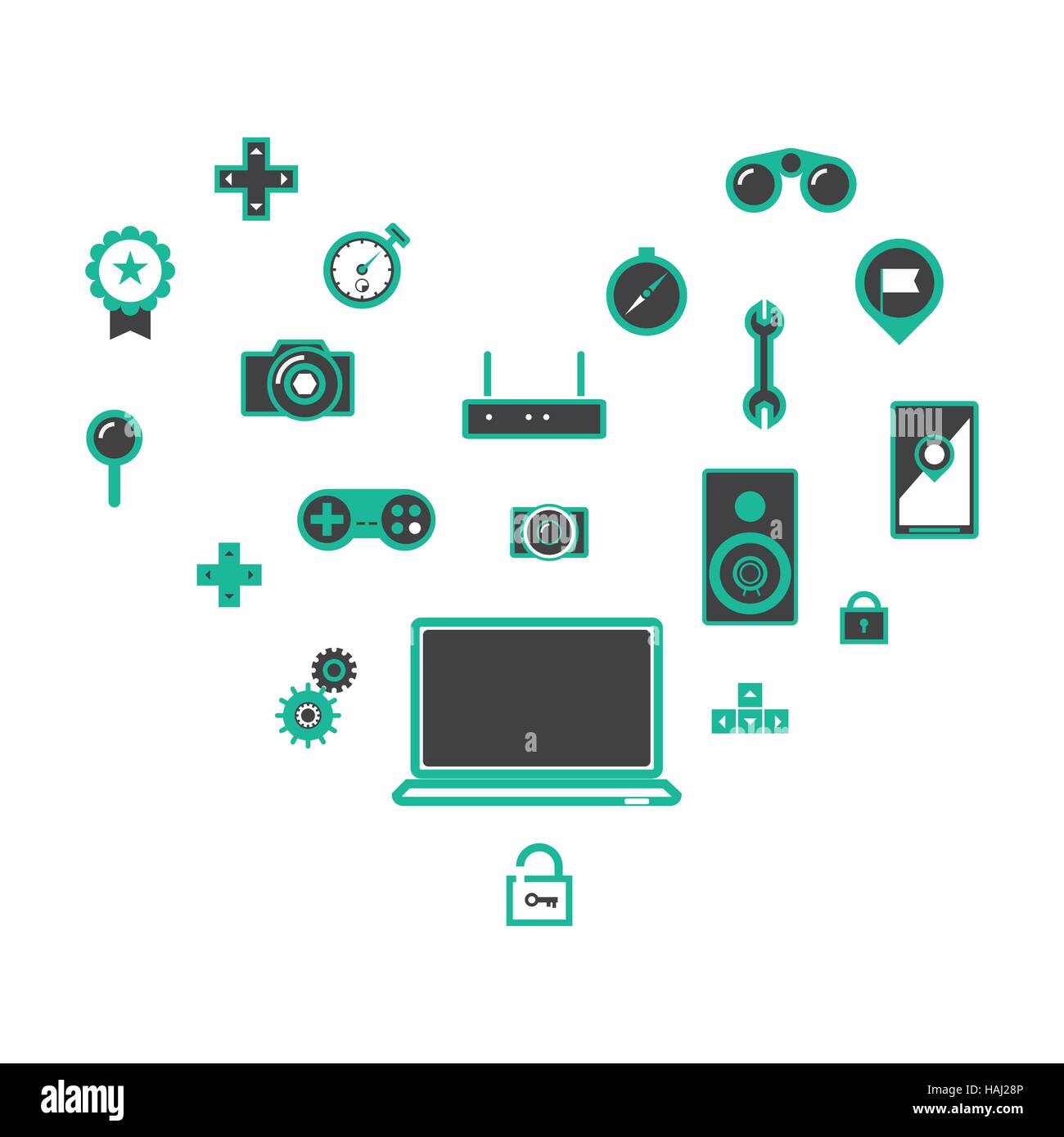 Modern flat icons vector collection. Isolated on white background Stock ...