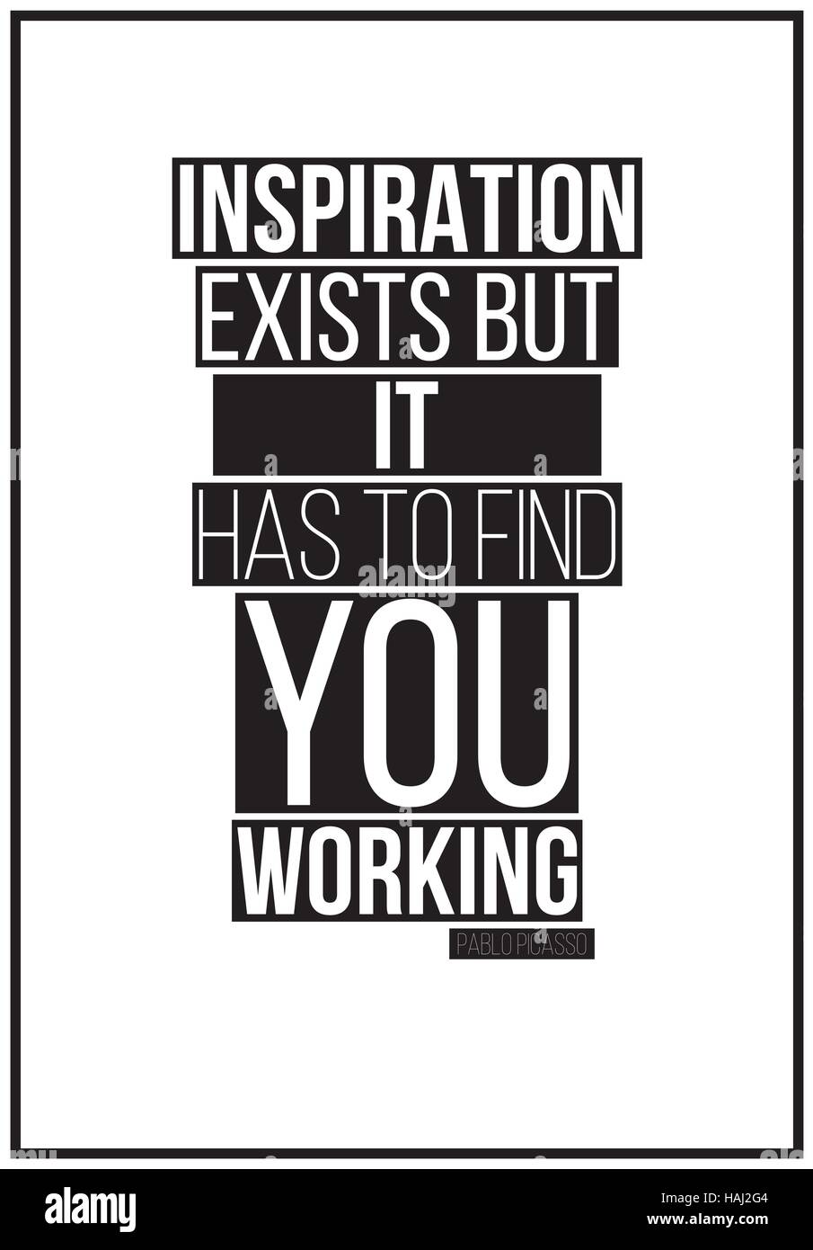 Inspiration motivation poster. Black and white Stock Vector Image & Art ...