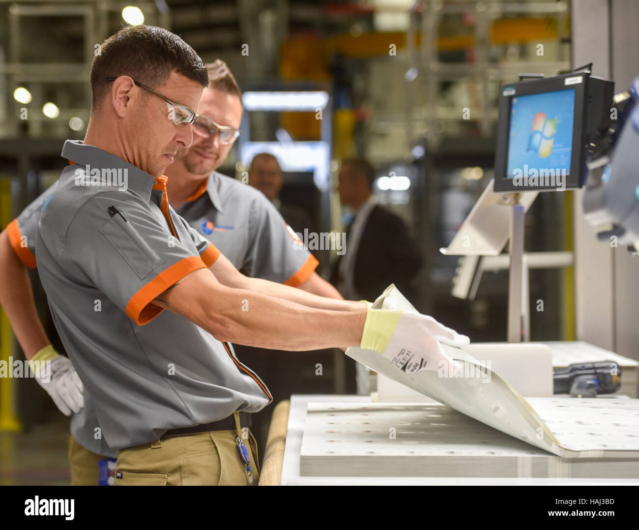 The official opening of the Innovia Security plant in Wigton Cumbria UK