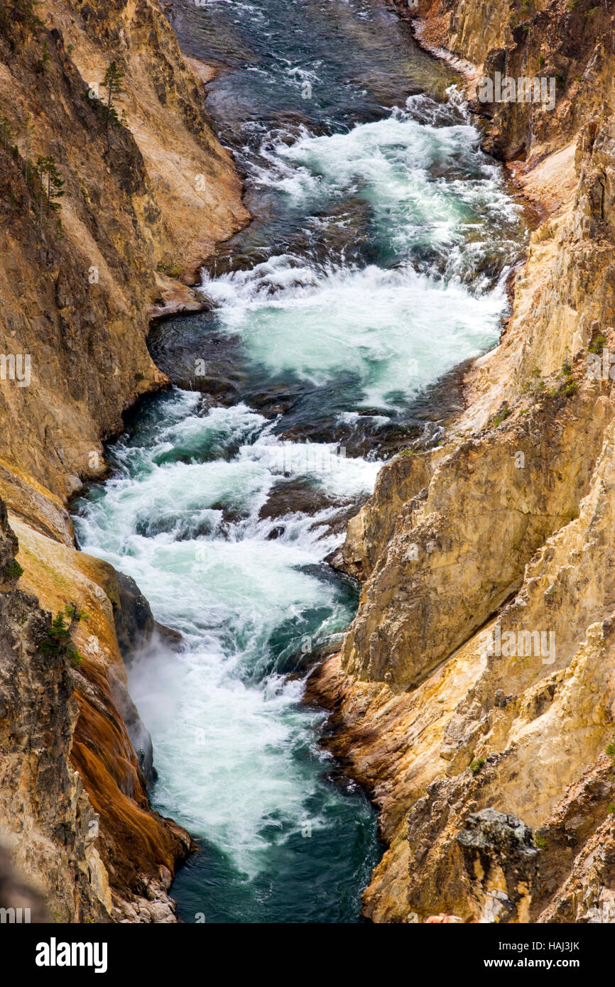 Yellowstone River below the Upper Falls, Yellowstone National Park ...