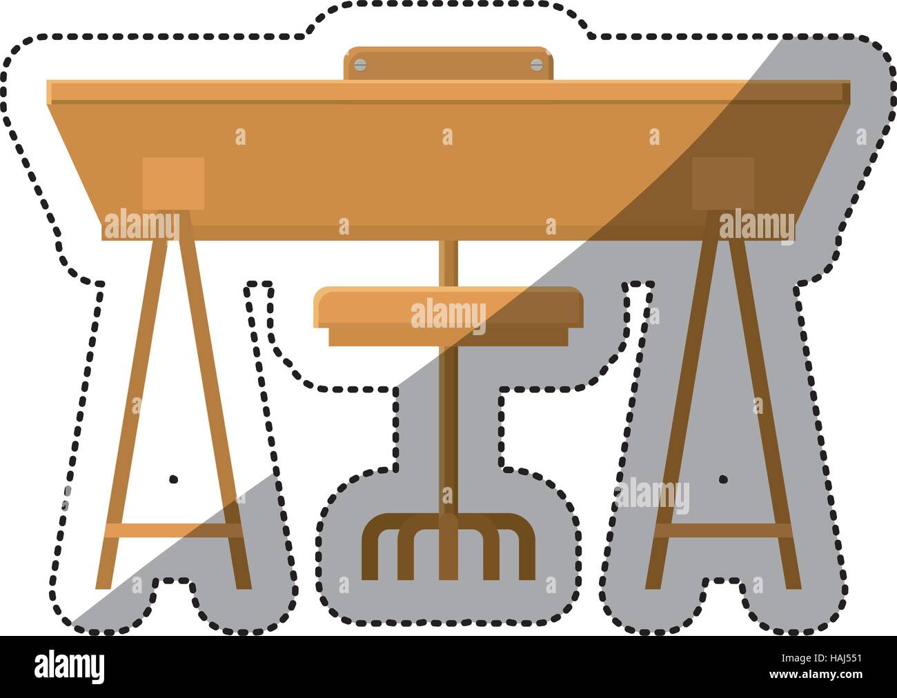 Isolated table with seat design Stock Vector Image & Art - Alamy
