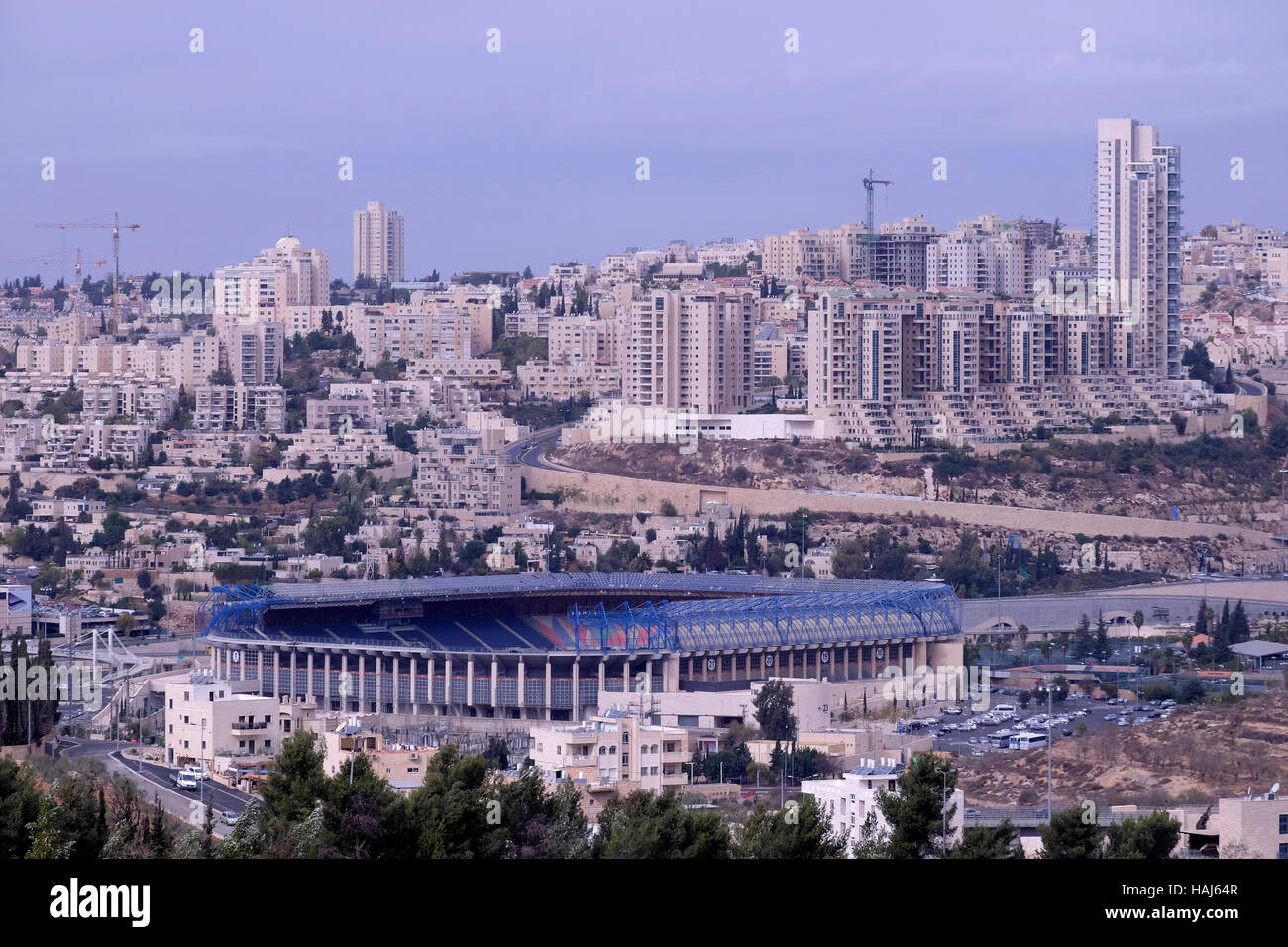 View of Teddy football stadium in Malha West Jerusalem, Israel Stock Photo Alamy