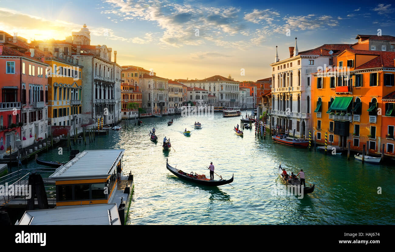 Venice italy grand canal sunset hi-res stock photography and images - Alamy
