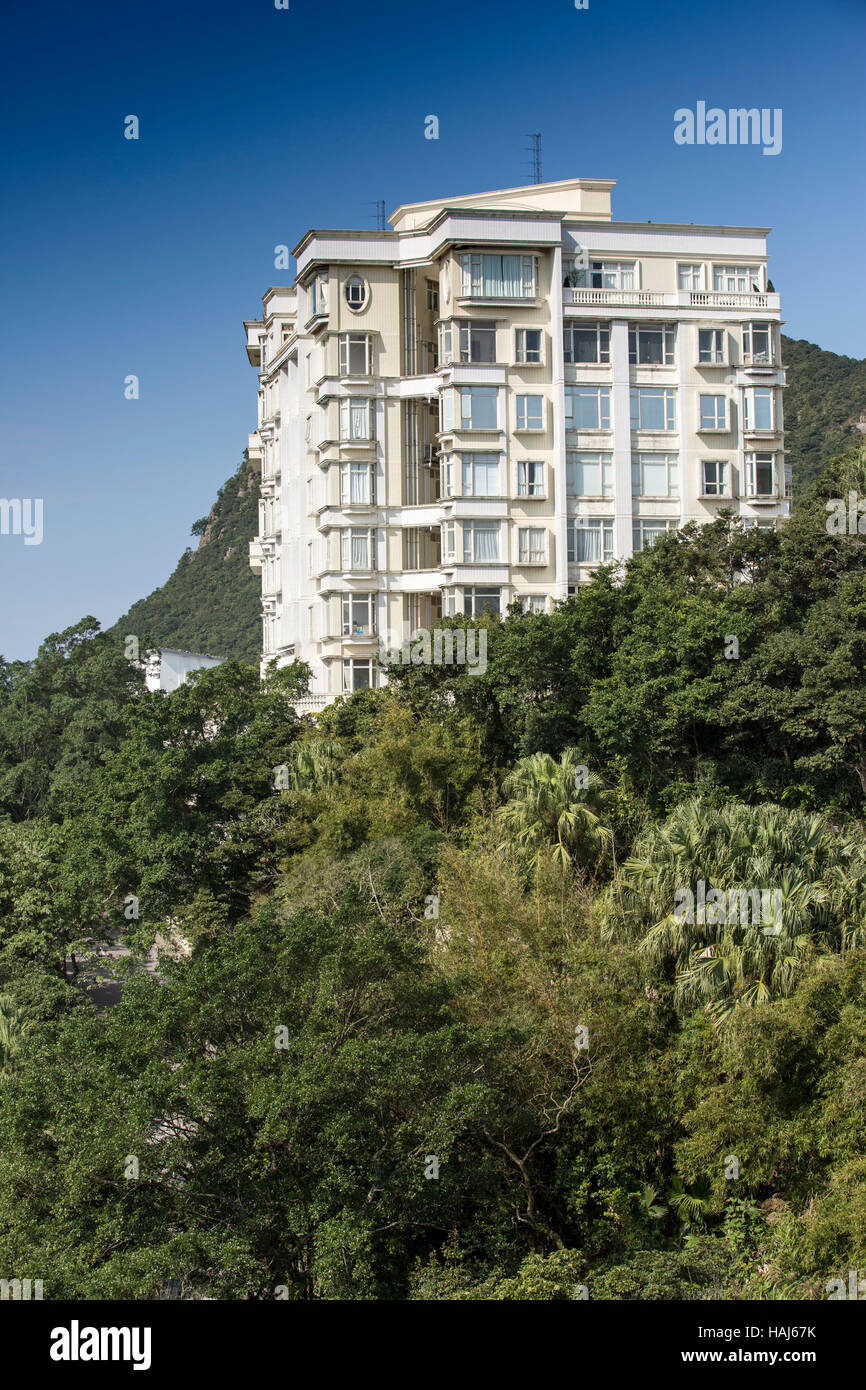 Luxury hilltop villa above Victoria Peak Hong Kong China Stock Photo