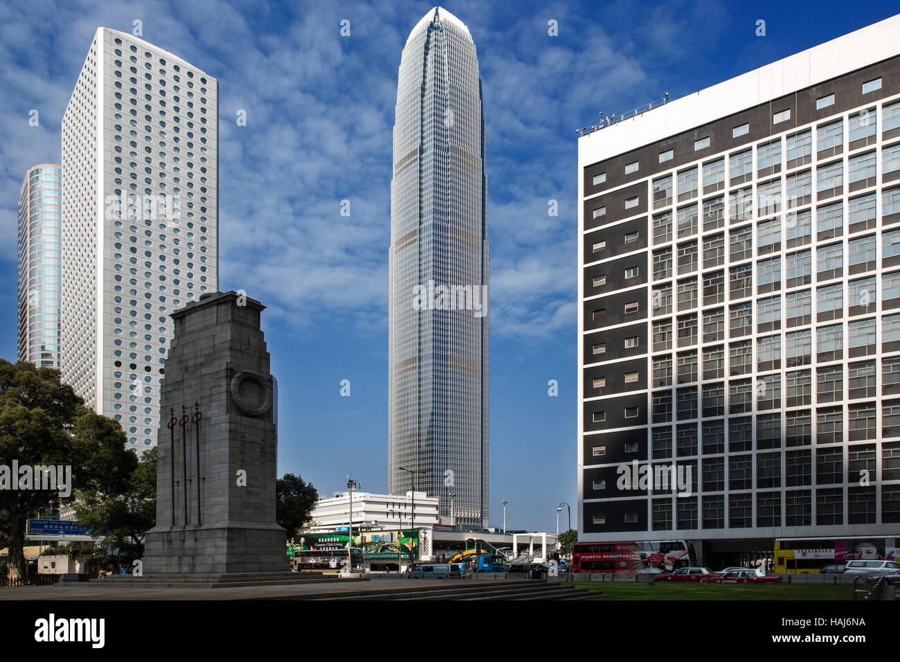 the International Finance Centre II in the foreground, Hongkong, China Stock Photo