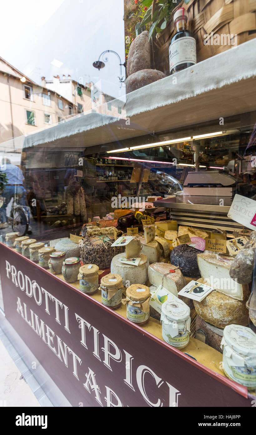 Specialty local food shop, Puccini monument and birthplace, Lucca City