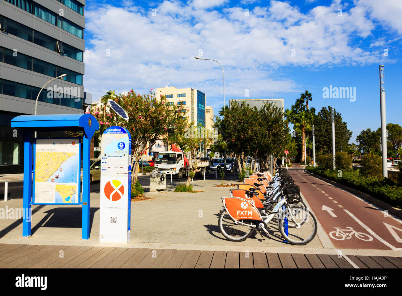 pay to ride bikes, Limassol, Cyprus Stock Photo Alamy