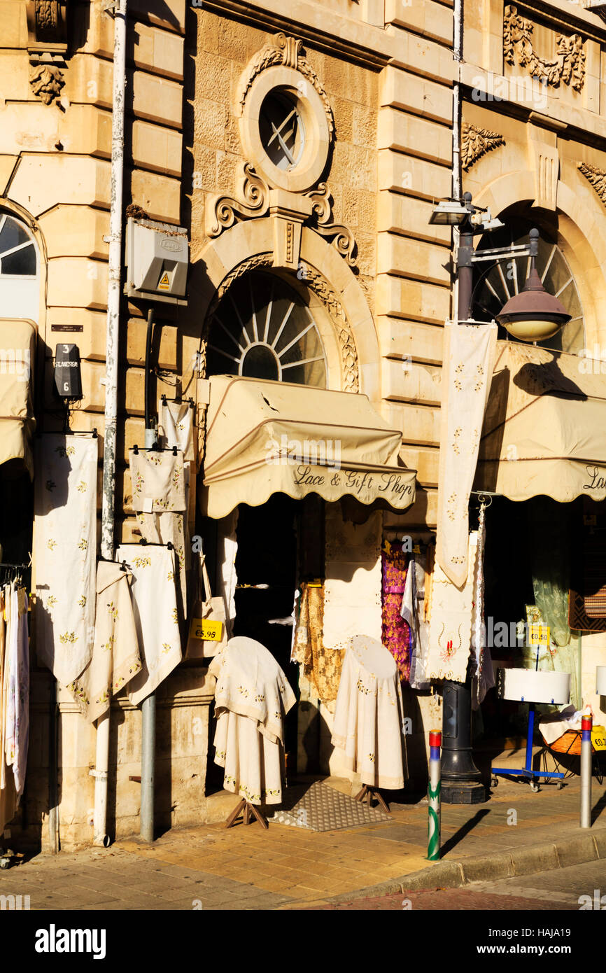 Lace shop, Saint Andrews street, Limassol, Cyprus Stock Photo