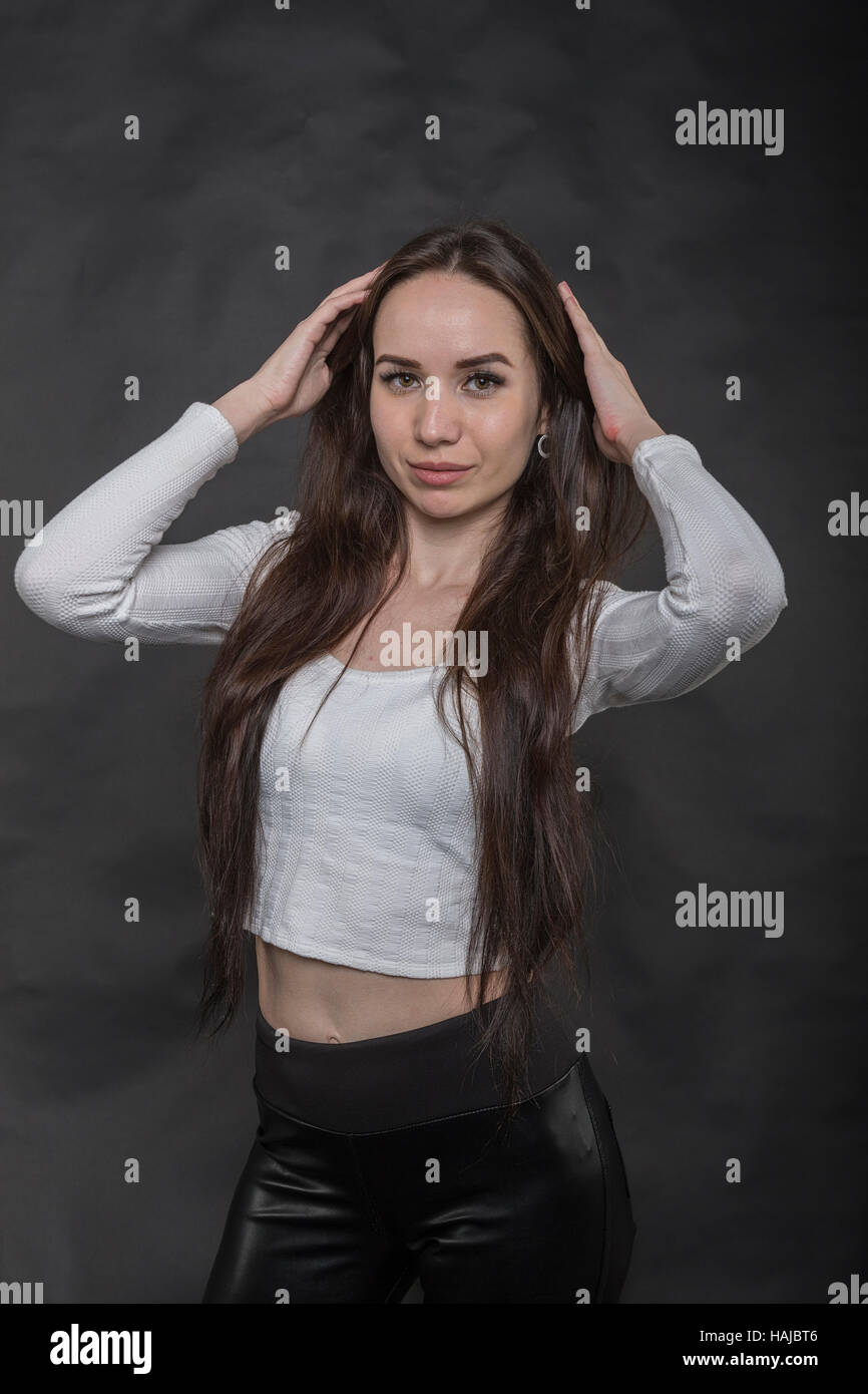Dark skin brown eyes hair hi-res stock photography and images - Alamy