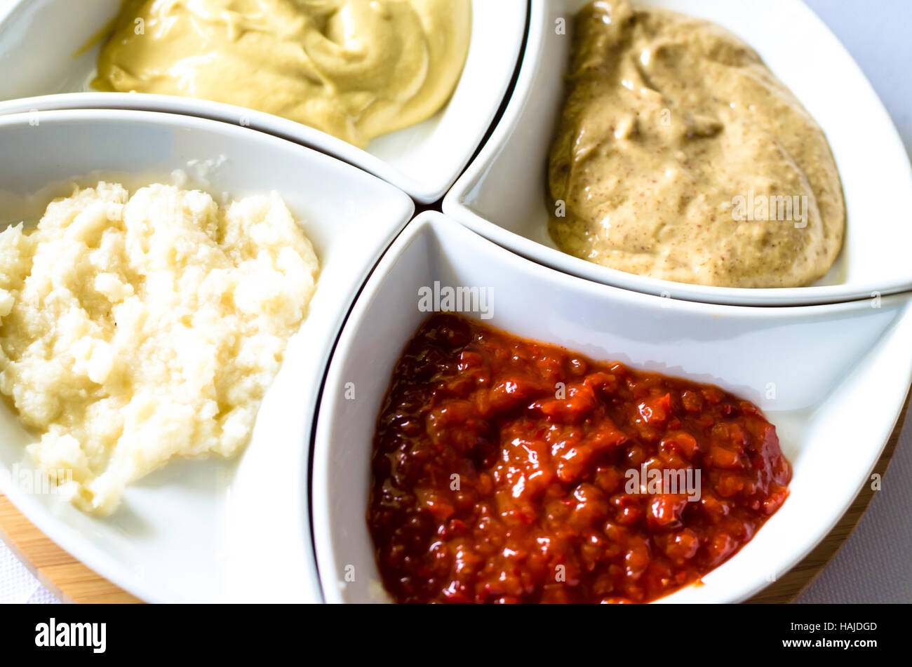 group of food sauces image Stock Photo Alamy