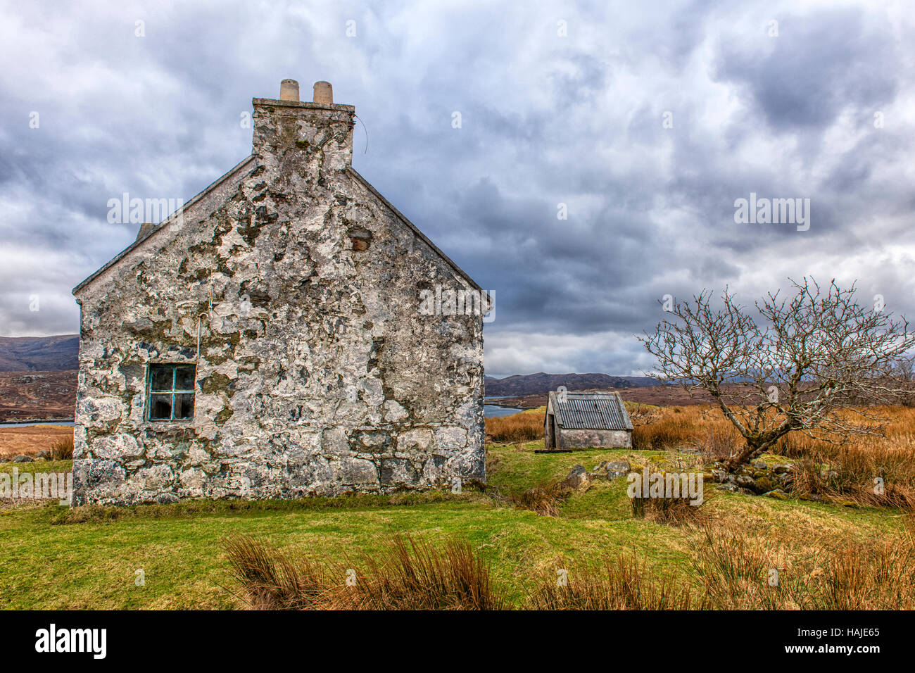 Derelict house, Lewis and Harris, Hebrides, Scotland Stock Photo Alamy