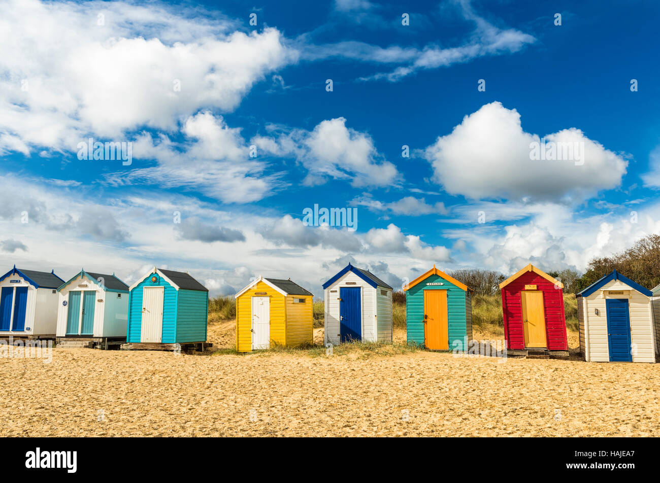 Beach huts, Southwold, Suffolk, UK Stock Photo