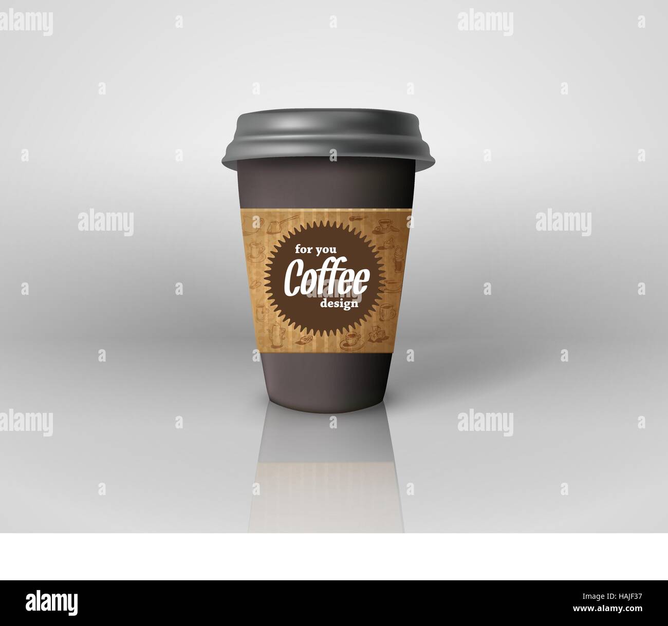 coffee cup template illustration with the sweet and fun party design