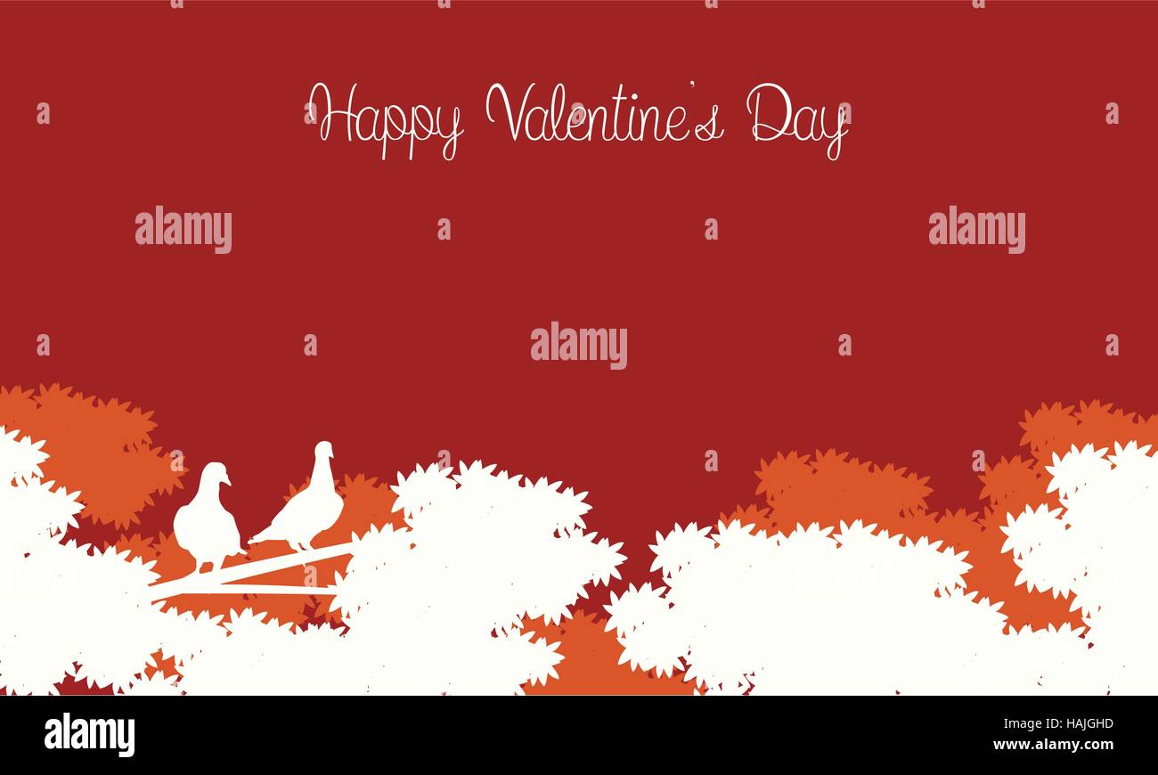 Happy Valentine Day card landscape Stock Vector Image & Art - Alamy