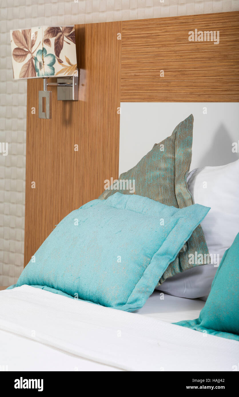 Interior of a double bed hotel room Stock Photo Alamy