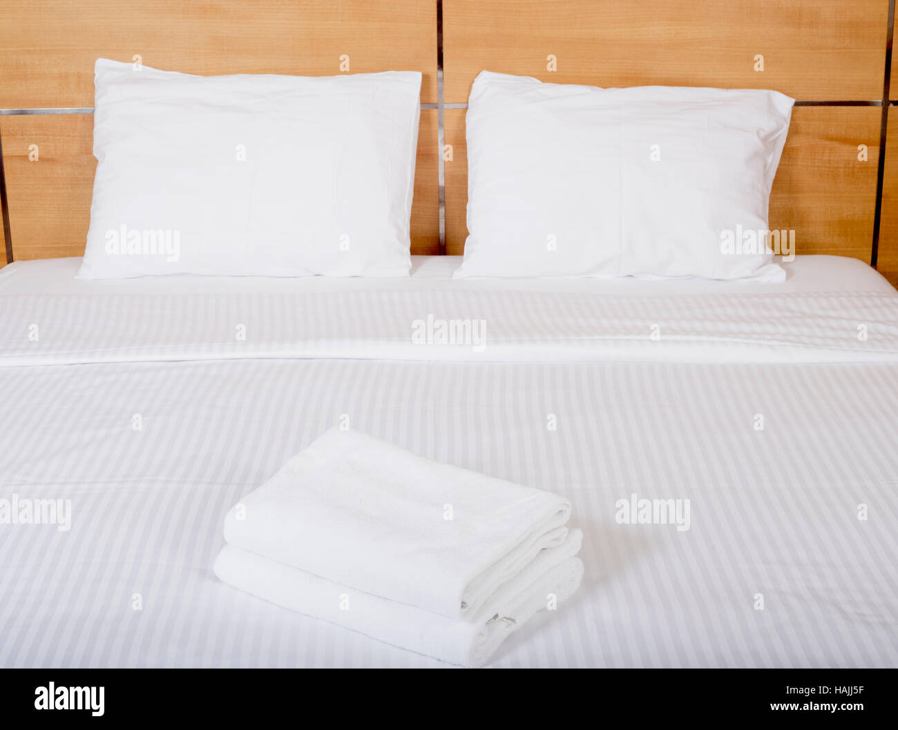 Interior of a double bed hotel room Stock Photo Alamy