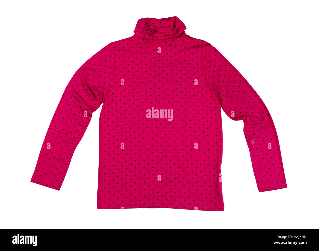 Long Sleeve Polka Dots Red Emblem Tee
