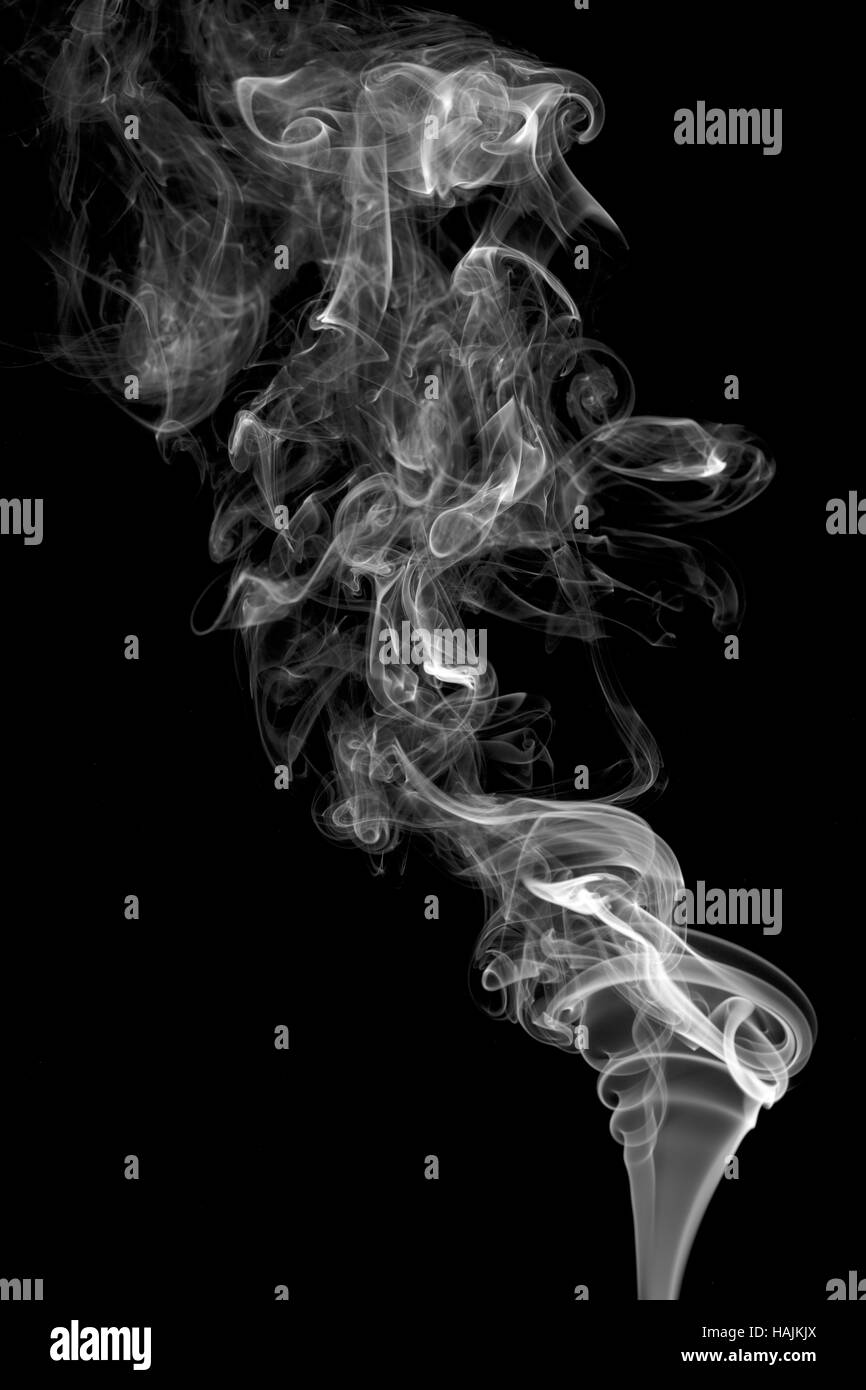 Abstract smoke isolated on black Stock Photo - Alamy