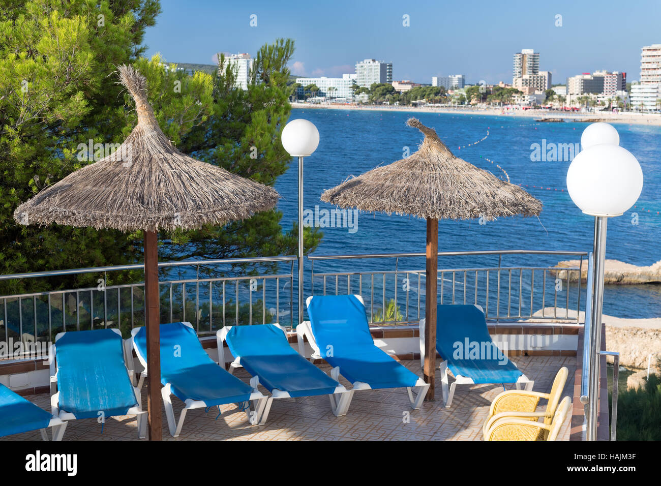 Deck chairs background hi-res stock photography and images - Alamy