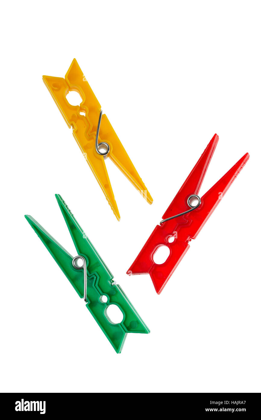 Closeup of colorful clothespins Stock Photo Alamy