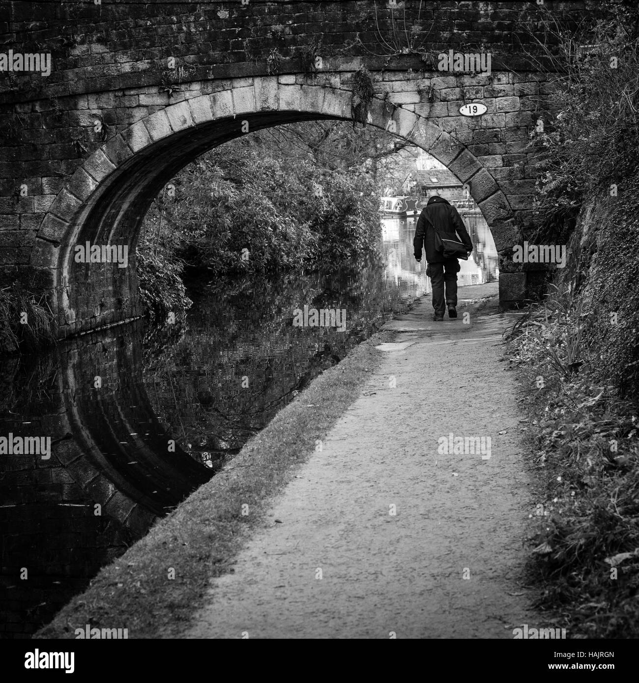 The Rochdale Canal, at Hebden Bridge, Calderdale, West Yorkshire Stock ...