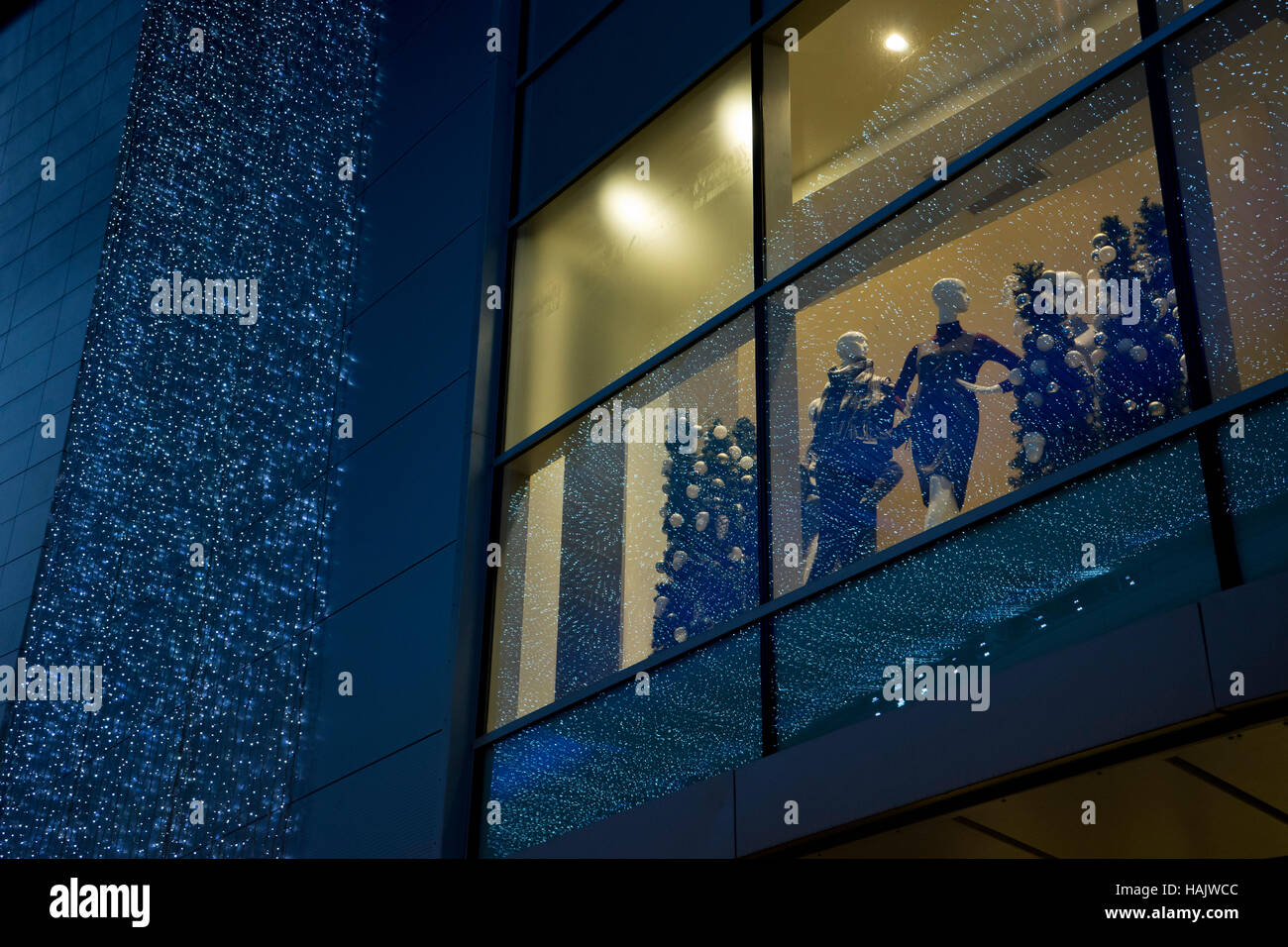 Christmas illuminations in the Westfield shopping mall in Shepherd's