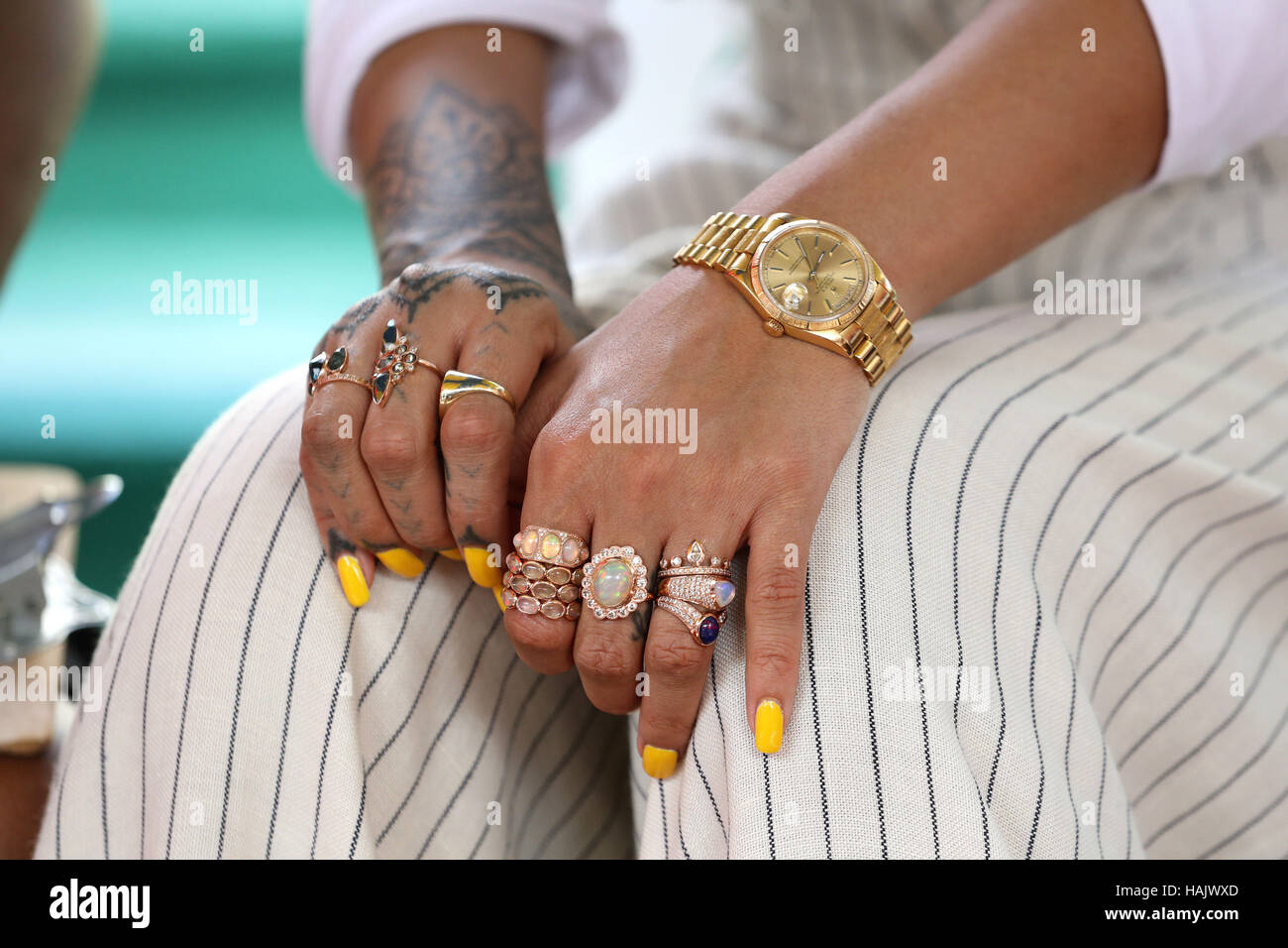 a-close-up-view-of-rihannas-hand-after-having-her-blood-sample-taken-HAJWXD.jpg